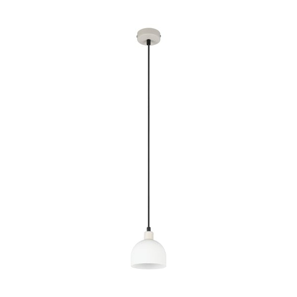 Bílé závěsné svítidlo se skleněným stínidlem ø 12 cm Molly – Trio