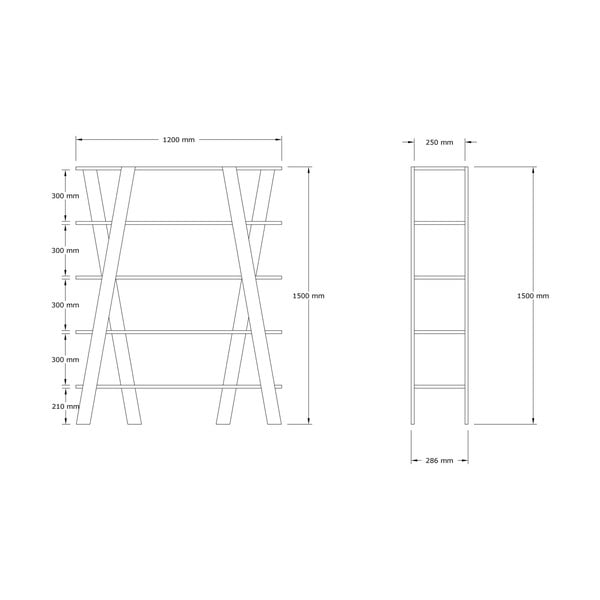 Bílá knihovna 120x150 cm Conde – Kalune Design-image-4