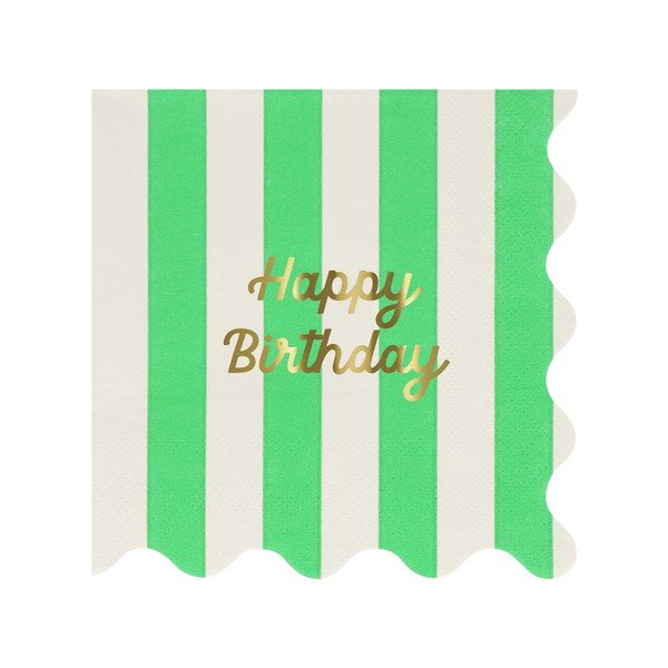 Papírové ubrousky v sadě 16 ks Happy Birthday – Meri Meri-image-4