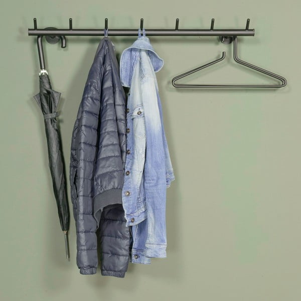 Černý kovový nástěnný věšák 80 cm Odin – Spinder Design-image-2