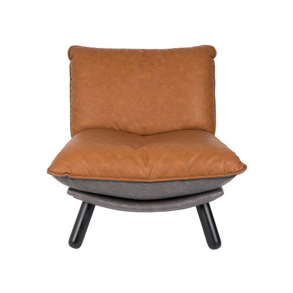 Hnědé křeslo Zuiver Lazy-image-4