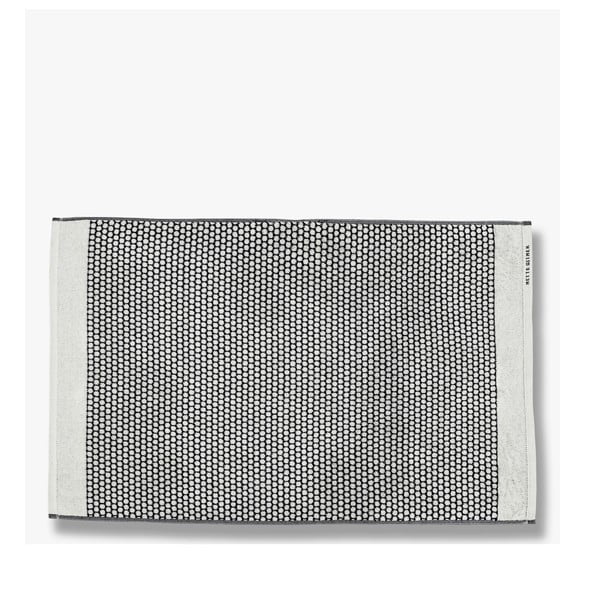 Černobílá textilní koupelnová předložka 50x80 cm Grid – Mette Ditmer Denmark