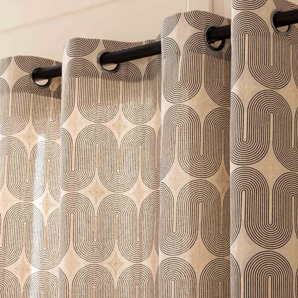 Černý/béžový závěs 140x240 cm Ondine – douceur d'intérieur-image-2