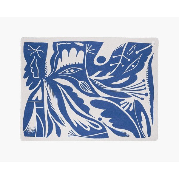 Modrá deka 165x200 cm Lino – noo.ma-image-3