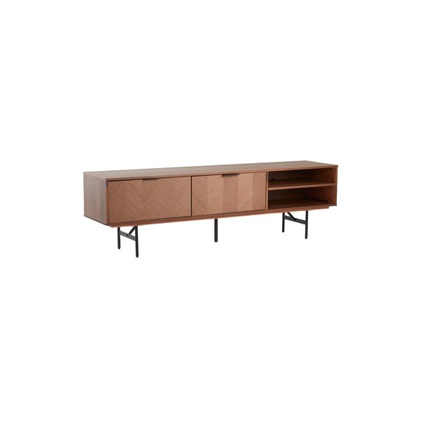TV stolek v dekoru ořechu v tmavě přírodní barvě 180x51x40 cm Duvberg – Jotex