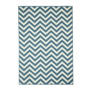Světle modrý venkovní koberec Floorita Waves, 160 x 230 cm