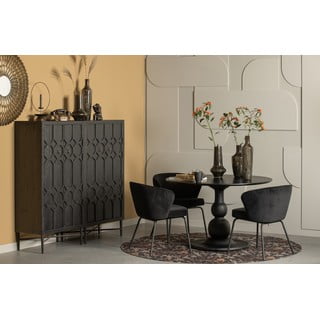 Černá skříňka z recyklovaného dřeva 75x143 cm Bequest – BePureHome