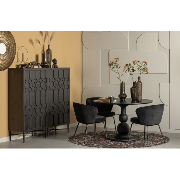 Černá skříňka z recyklovaného dřeva 75x143x40 cm Bequest – WOOOD-image-1