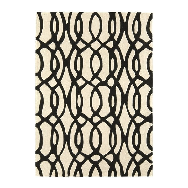 Vlněný koberec Wire White 200x300 cm