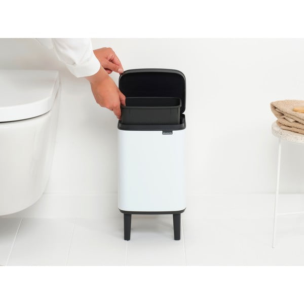 Bílý ocelový odpadkový koš 4 l Bo Hi – Brabantia-image-2