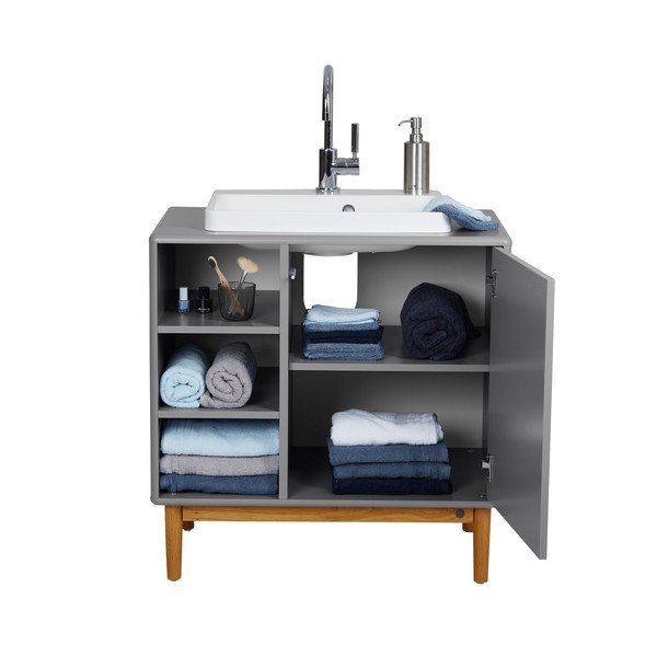 Šedá skříňka s umyvadlem bez baterie 80x62 cm Color Bath - Tom Tailor for Tenzo-image-4