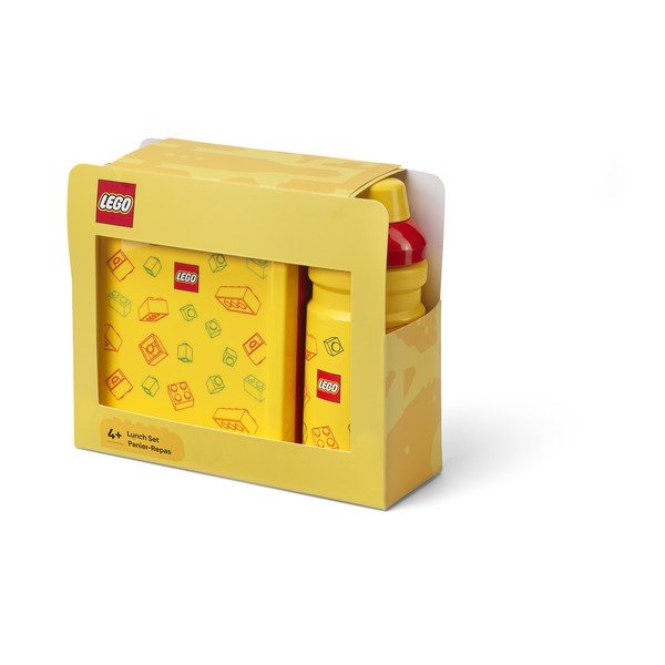 Žluté plastové dětské svačinové boxy v sadě 2 ks Brick – LEGO®-image-2