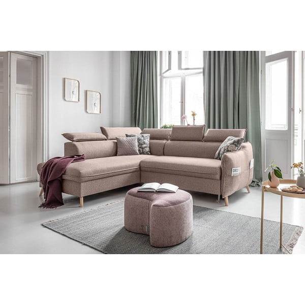 Béžová rozkládací rohová pohovka (levý roh) Sweet Harmony – Miuform-image-3