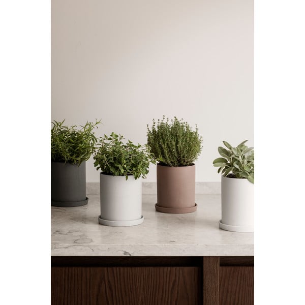 Bílý porcelánový květináč Blomus Nona-image-1