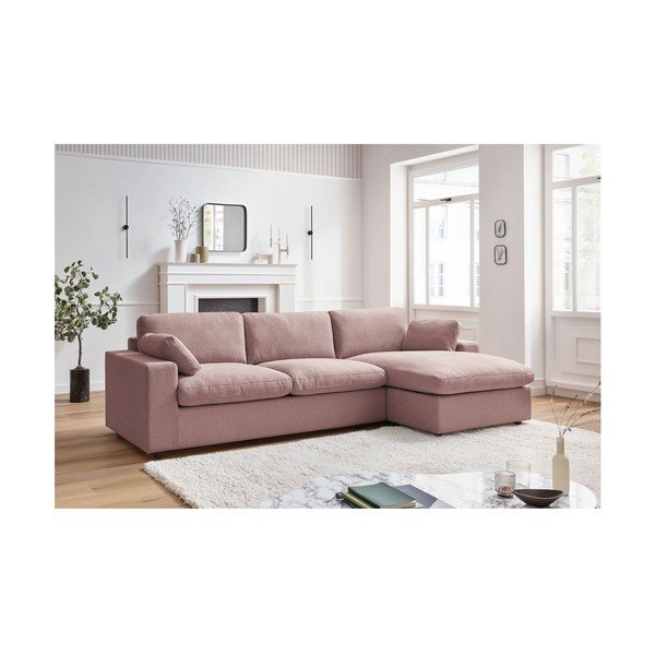 Růžová rohová pohovka Belair – Bobochic Paris-image-1