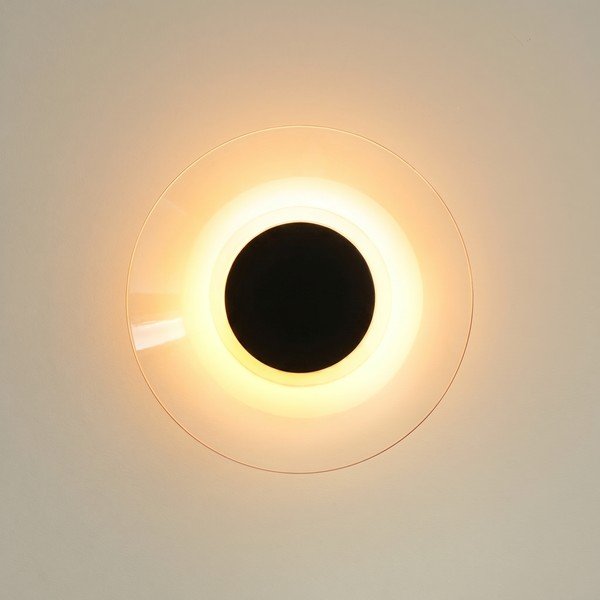 Černé LED nástěnné svítidlo 
z akrylátového skla
 ø 28 cm ASTRO – Thoro-image-4