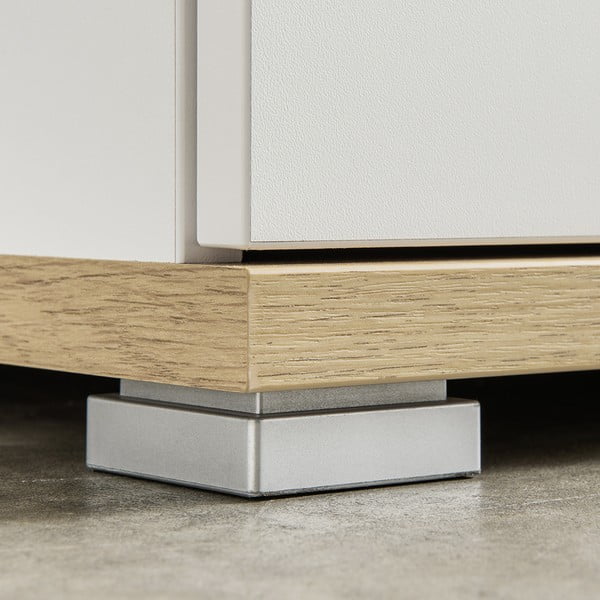 Bílý přírodní botník v dekoru dubu se šuplíky Topix – Germania-image-1