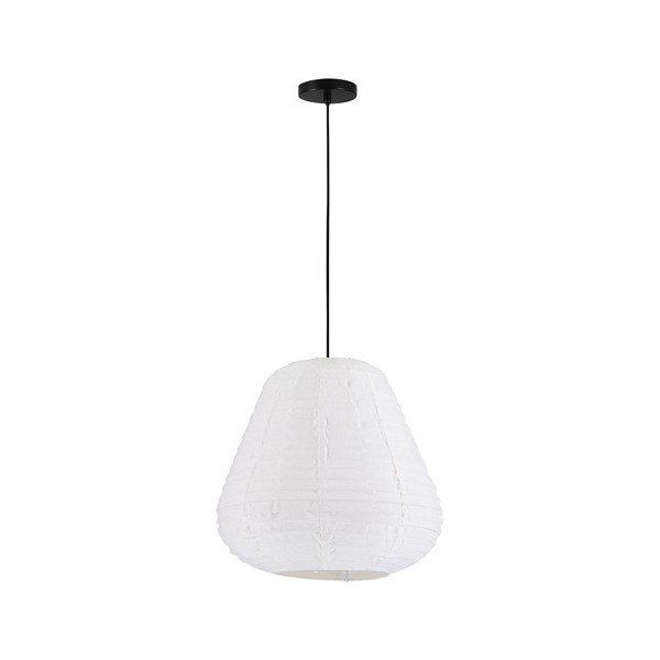 Bílé lněné závěsné svítidlo ø 50 cm Linnet – Nova Luce