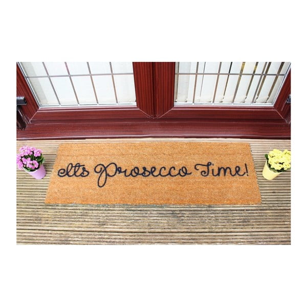 Dlouhá rohožka z přírodního kokosového vlákna Artsy Doormats Prosecco Time, 120 x 40 cm-image-1