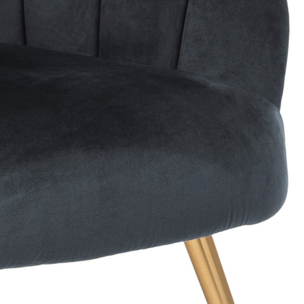 Tmavě šedé sametové křeslo Actona Daniella-image-3