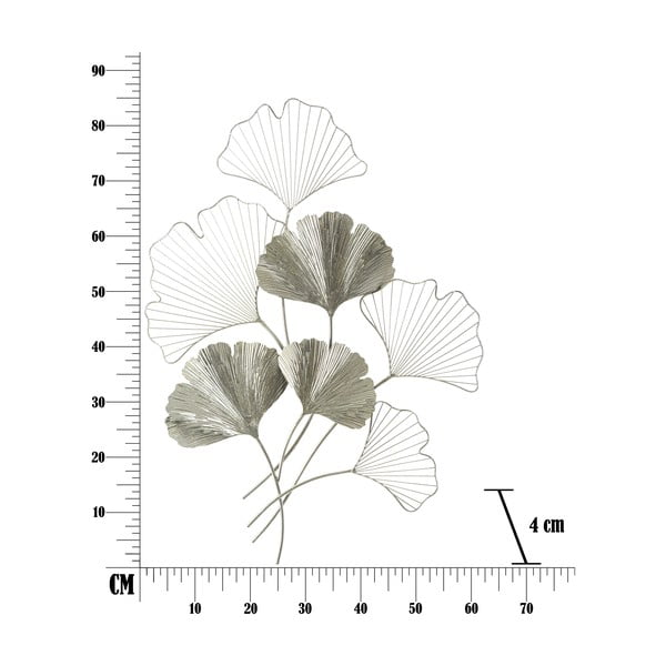 Kovová závěsná dekorace ve stříbrné barvě Mauro Ferretti Goxy Silver, 62 x 86 cm-image-2