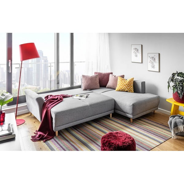 Světle šedá rozkládací rohová pohovka Miuform Lovely Annie, pravý roh-image-3