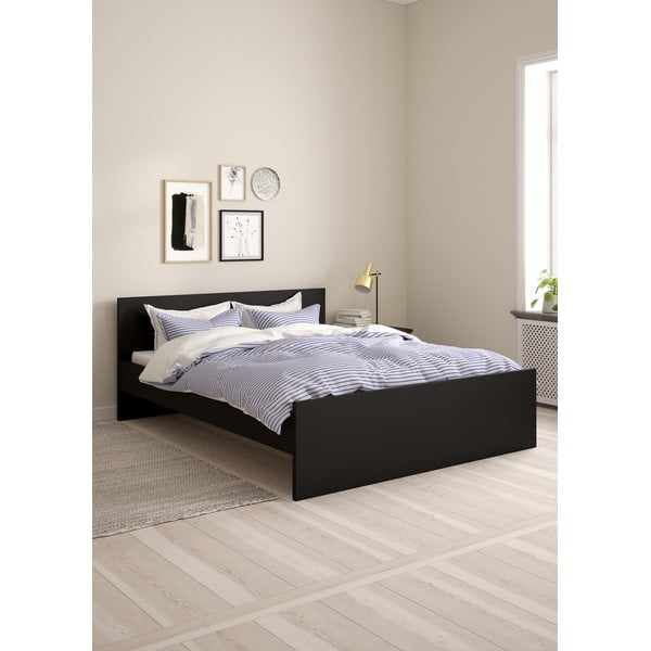 Černá dvoulůžková postel 160x200 cm Naia – Tvilum-image-1
