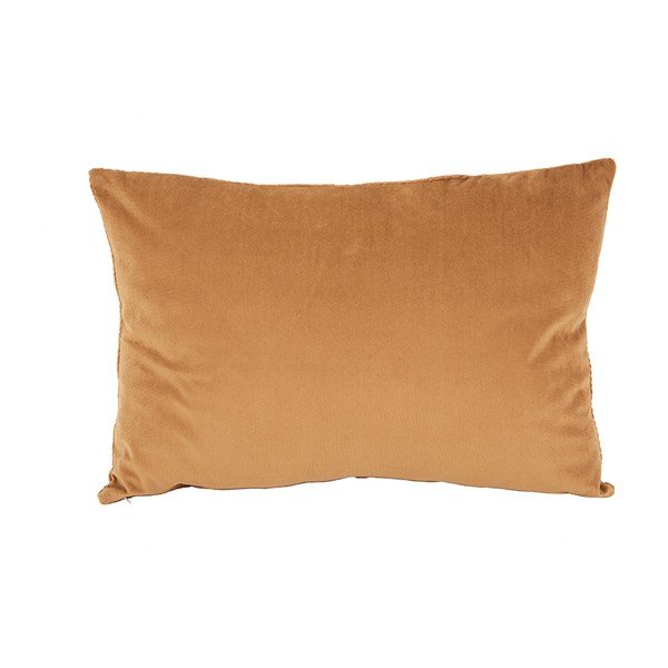 Hnědý sametový polštář PT LIVING Velvet, 60 x 30 cm-image-3