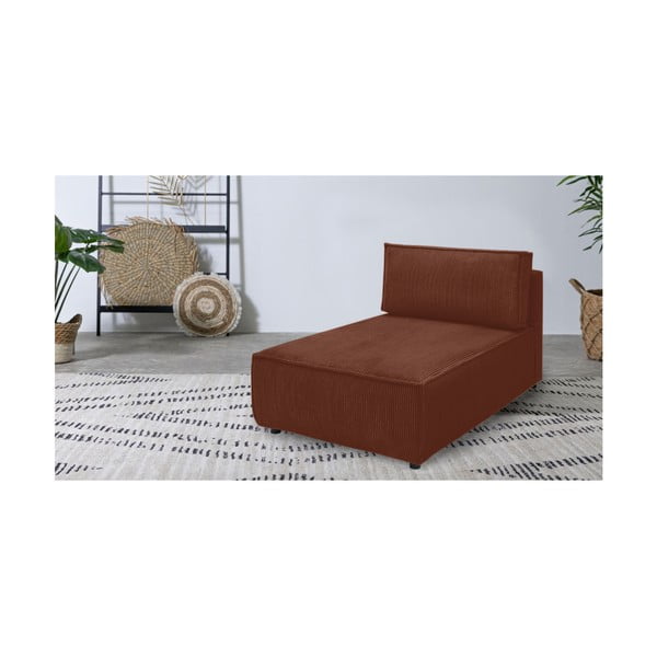 Variabilní manšestrový modul pohovky v cihlové barvě Nihad modular – Bobochic Paris-image-1