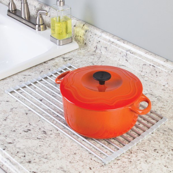 Hliníková odkapávací mřížka na dřez ve stříbrné barvě Metro – iDesign-image-4