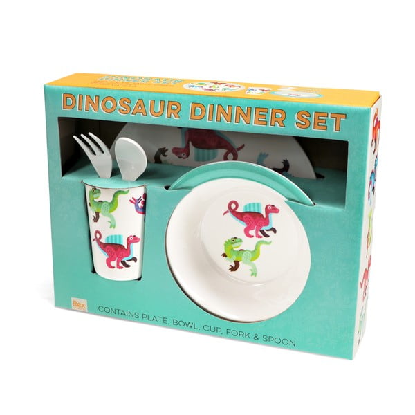 Dětská jídelní sada 5 ks Baby Dinos – Rex London-image-2