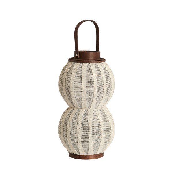 Dřevěná/látková lucerna (výška 48 cm) Arbore – Light & Living