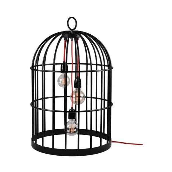 Černé závěsné světlo Filament Style XL Bird Cage
