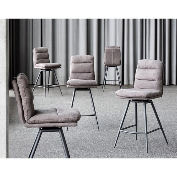 Tmavě šedá barová židle Canett Uri-image-1