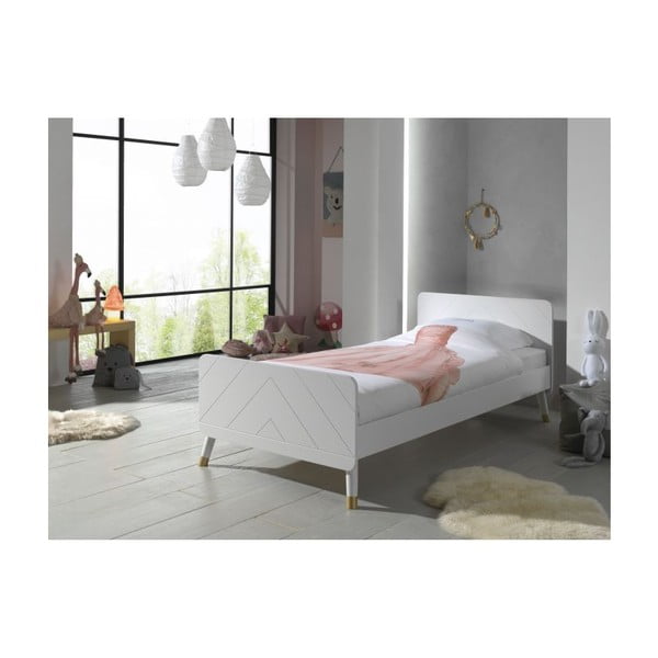 Bílá dětská postel z borovicového dřeva Vipack Billy, 90 x 200 cm-image-2