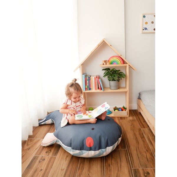 Šedý dětský sedací vak Whale – The Wild Hug-image-2