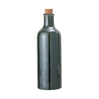 Tmavě zelená kameninová láhev se zátkou Bloomingville Joelle, 650 ml