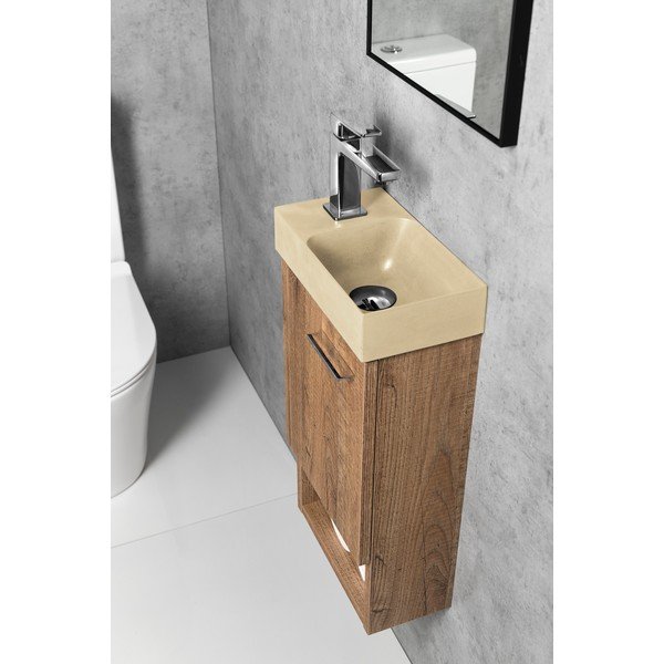 Krémové betonové umývátko 31x17 cm Piccolino – Sapho-image-3
