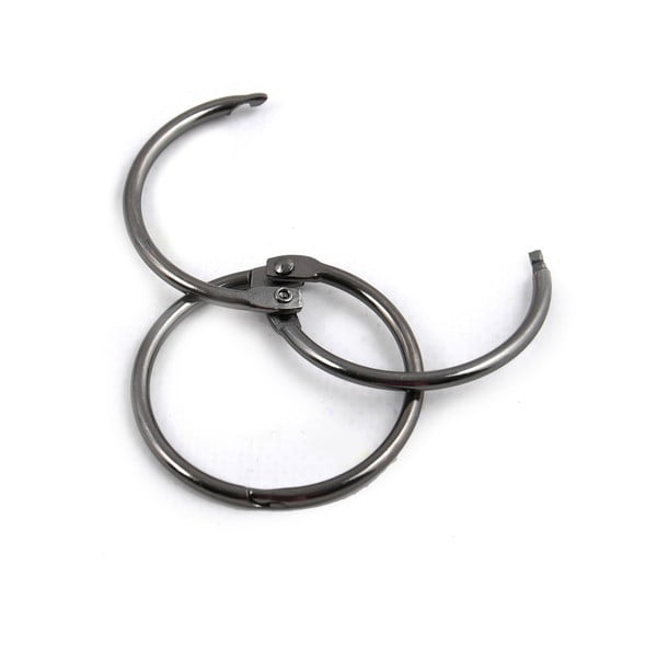 Matně černé kroužky ke sprchovému závěsu v sadě 12 ks Ringo Small – Spirella-image-3