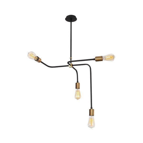 Černé kovové závěsné svítidlo Opviq lights Iris-image-3