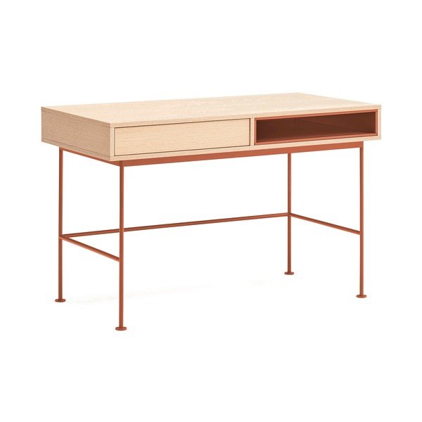 Pracovní stůl s deskou v dubovém dekoru 60x120 cm Yoko – Teulat-image-2