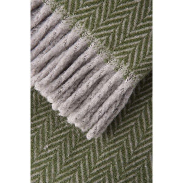 Zelený pléd s podílem bavlny Euromant Skyline, 140 x 180 cm-image-2