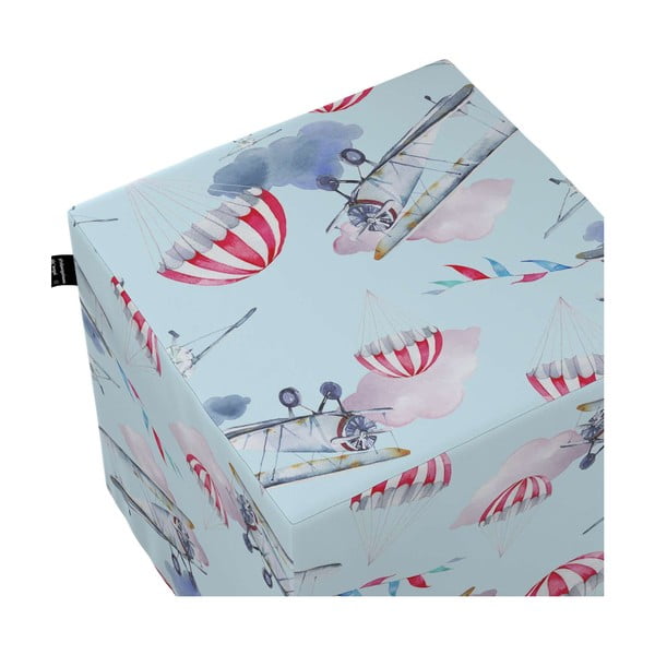 Modrý dětský puf Magic - Yellow Tipi-image-1