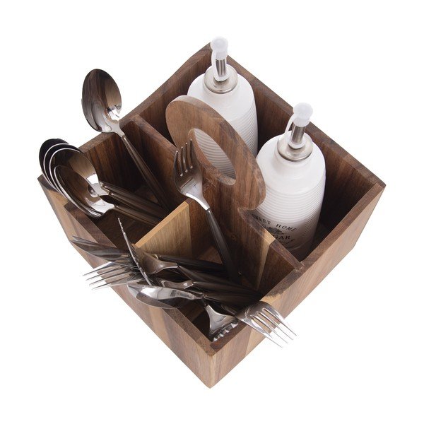 Dřevěný stojan na kuchyňské náčiní Wooden – Orion-image-3