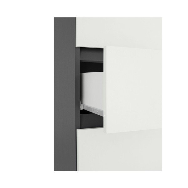 Bílá vysoká úzká koupelnová skříňka 38x180 cm Wisla – Støraa-image-1
