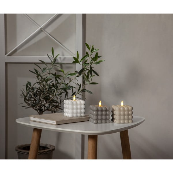 Béžová vosková LED svíčka Star Trading Flamme Dot, výška 9,5 cm-image-3