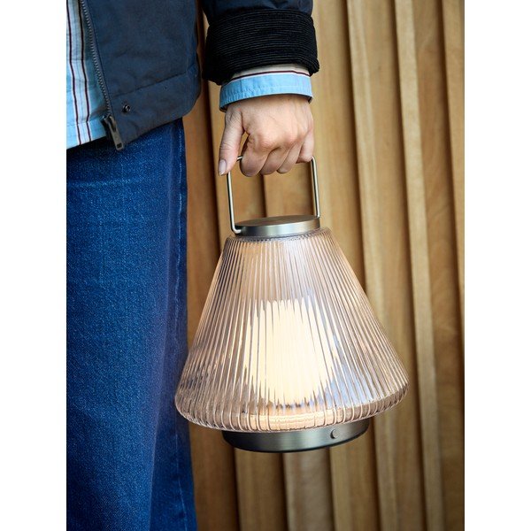Skleněná LED stolní lampa ø24x28 cm Tou – Hübsch-image-1