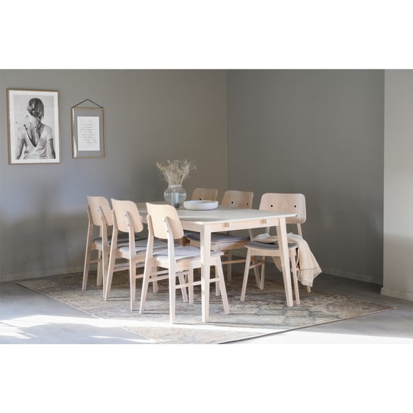 Světle hnědá jídelní židle se světle šedým podsedákem Rowico Nagano-image-2