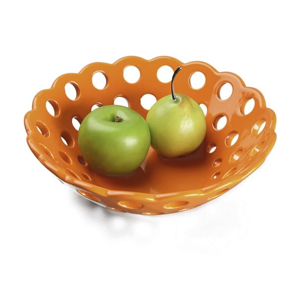 Oranžová porcelánová mísa na ovoce Versa Orange Fruit Bowl