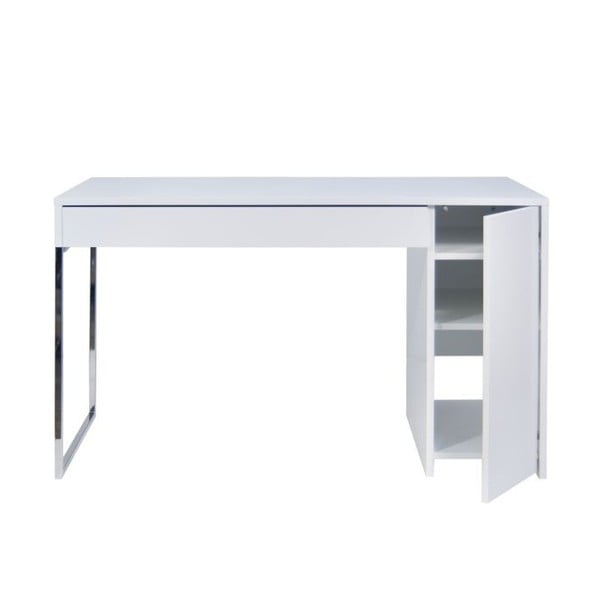 Pracovní stůl Prado White/Chrome, 130x60x75 cm